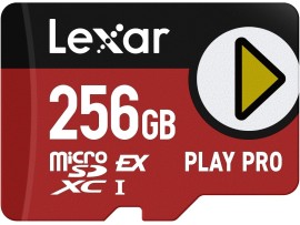 Lexar 256GB Play PRO microSD Express Card, UHS-I, C10, U3, V30, Full HD, 4K, Up to 900/600 MB/s Memory Card LMSXPS0256G-BNNNG 